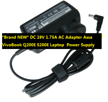 *Brand NEW* DC 19V 1.75A AC Adapter Asus VivoBook Q200E S200E Laptop 33W Charger Power Supply